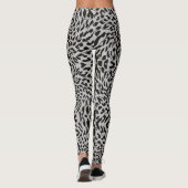 Grey Leopard Safari Print Leggings (Rückseite)
