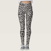Grey Leopard Safari Print Leggings (Vorderseite)