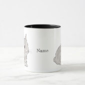 Grey lionhead bunny tasse (Zentrum)