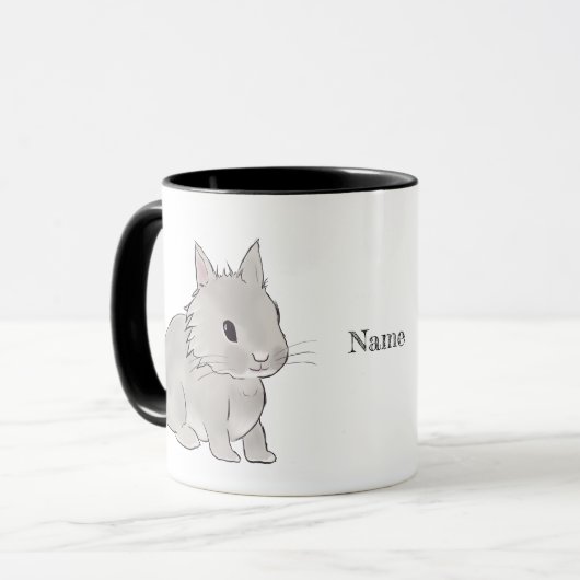Grey lionhead bunny tasse (Vorderseite Links)