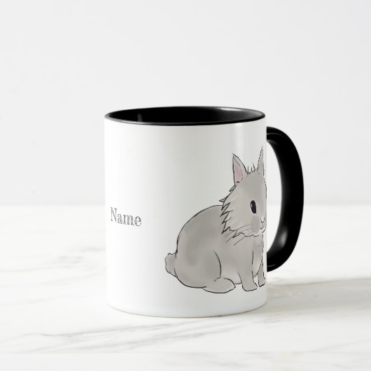 Grey lionhead bunny tasse (VorderseiteRechts)