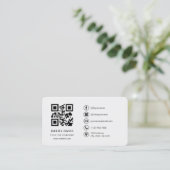 Grey Logo QR Code Professional Visitenkarte (Stehend Vorderseite)