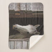 Grey Mare Horses Animals Sherpa Fleece Blanket Sherpadecke (Vorderseite)
