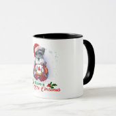Grey Miniature Schnauzer Have A Cozy Christmas Tasse (VorderseiteRechts)