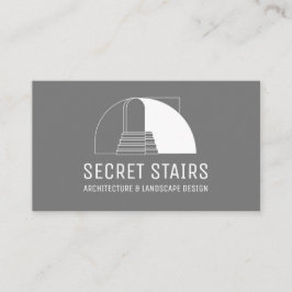 grey Modern Minimalist Architecture Stairs Visitenkarte