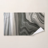 Grey Monotone Artistic Acrylic Pour Abstract Badhandtuch Set (Handtuch)