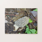 Grey Morel Mushroom Puzzle (Horizontal)
