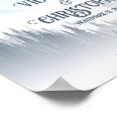 Grey Mountain Fog Forest Wilderness Wedding Yard Poster (Ecke)