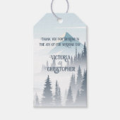 Grey Mountain Fog Forest Wilderness Winter Wedding Geschenkanhänger (Vorderseite)