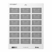 Grey Mr. und Mrs. Script Wedding Rücksendeadresse Adressaufkleber (Vorne)