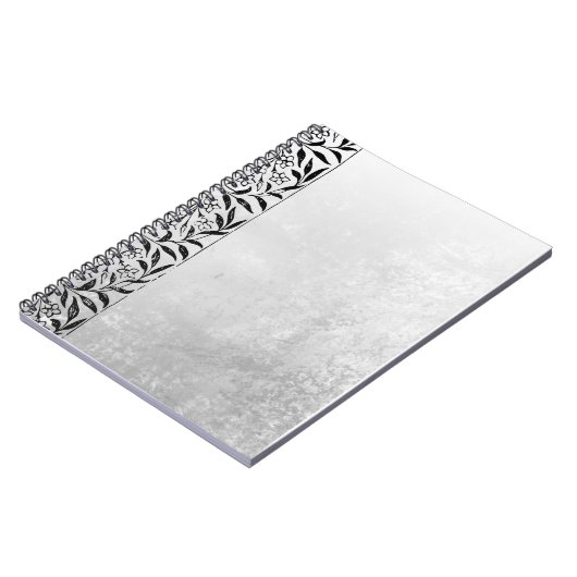 Grey Notebook with Black Accent– Elegant Journal  Notizblock (Linke Seite)