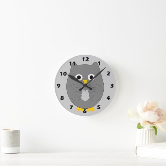 Grey Owl Design Runde Wanduhr (Zuhause)