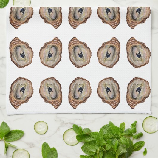 Grey oyster shell tea /Kitchen Towels Geschirrtuch (Gefaltet)