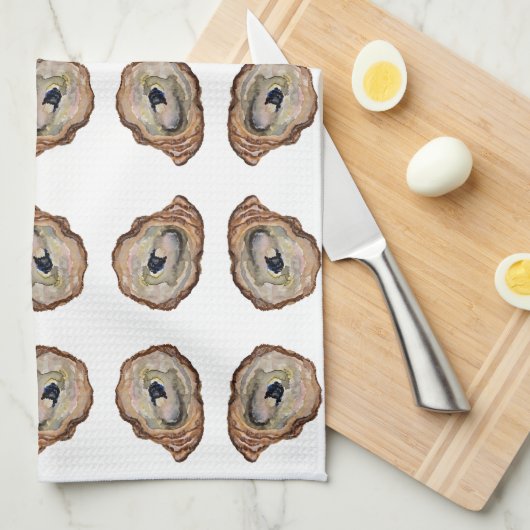 Grey oyster shell tea /Kitchen Towels Geschirrtuch (Viertel Falte)