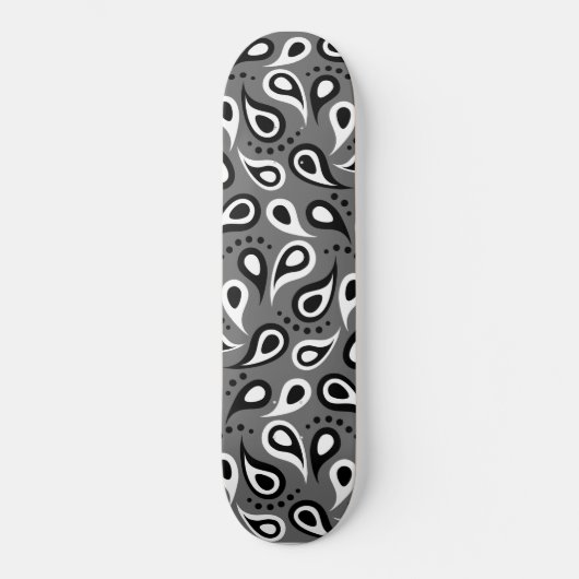 grey paisley skateboard (Vorderseite)