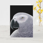 Grey-Papagei-Grußkarte Karte (Gelbe Blume)
