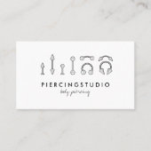 Grey Piercing Tattoo Studio Visitenkarte (Vorderseite)