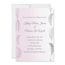 Grey Pink Feather Wedding