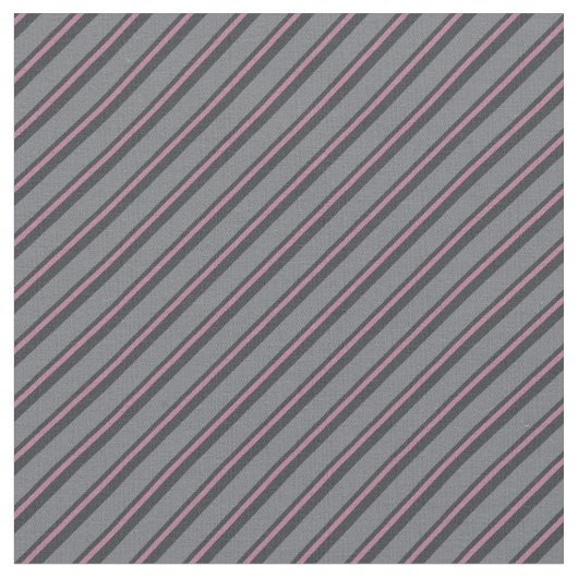 Grey & Pink Stripes Stoff (Nahaufnahme)