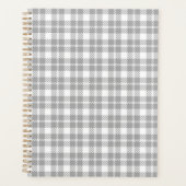Grey plaid Pattern Planner Planer (Vorderseite)