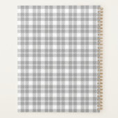 Grey plaid Pattern Planner Planer (Rückseite)