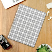 Grey plaid Pattern Planner Planer