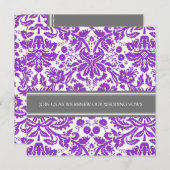 Grey Plum Wedding Vow Renewal Einladung (Vorne/Hinten)