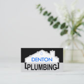 Grey PLUMBING Pipe Frame Visitenkarte (Stehend Vorderseite)