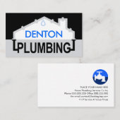 Grey PLUMBING Pipe Frame Visitenkarte (Vorne/Hinten)