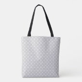 Grey Polka Dot Pattern Tote Tasche (Rückseite)