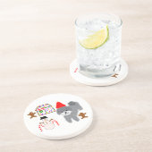 Grey Poodle Christmas #1 Untersetzer (Seite)