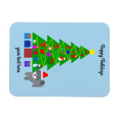 Grey Poodle Christmas #5 Magnet (Horizontal)