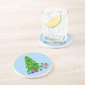 Grey Poodle Christmas #5 Untersetzer (Seite)