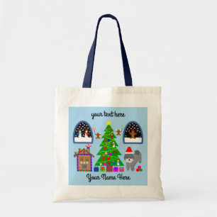 Grey Poodle Christmas #6 Tote Bag Tragetasche