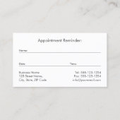 Grey Psychologist Persönlicher Berater Ernennung Terminkarte (Rückseite)