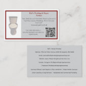 Grey Red  Plumber Toilet  Visitenkarte (Vorne/Hinten)