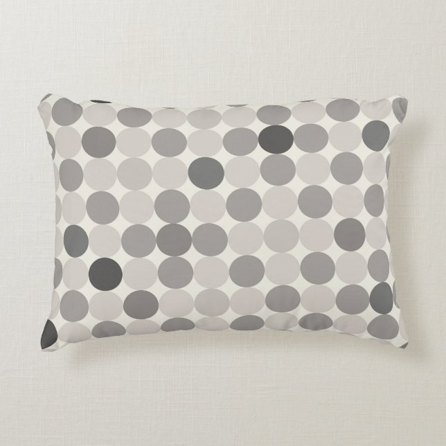 Grey Scandinavian Geometric Accent Pillow Dekokissen (Vorderseite)