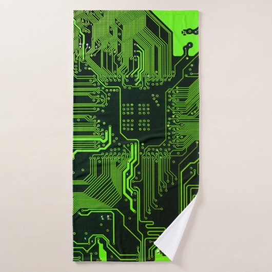 Grey-Schalttafel für Nerd-Leiterplatten Badehandtuch (Badehandtuch)