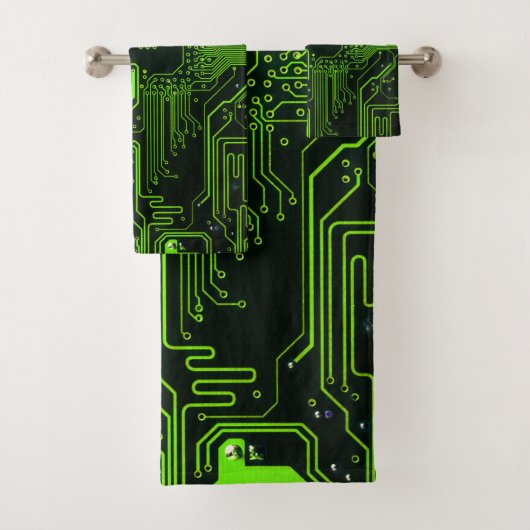 Grey-Schalttafel für Nerd-Leiterplatten Badhandtuch Set (Insitu)