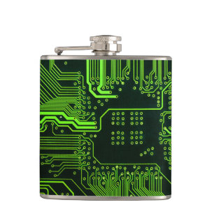 Grey-Schalttafel für Nerd-Leiterplatten Flachmann