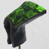 Grey-Schalttafel für Nerd-Leiterplatten Golf Headcover (3/4 Vorderseite)