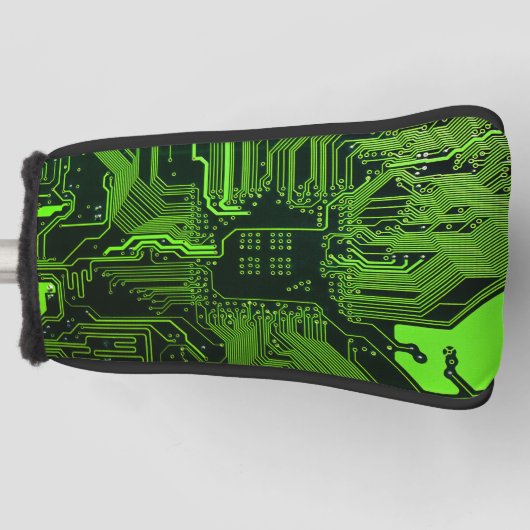 Grey-Schalttafel für Nerd-Leiterplatten Golf Headcover (Vorderseite)