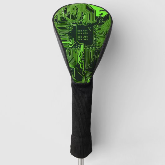 Grey-Schalttafel für Nerd-Leiterplatten Golf Headcover (Vorderseite)