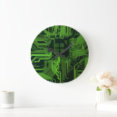 Grey-Schalttafel für Nerd-Leiterplatten Große Wanduhr (Zuhause)