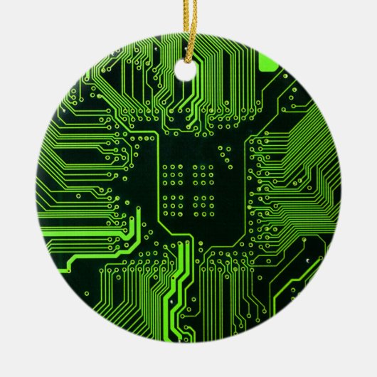 Grey-Schalttafel für Nerd-Leiterplatten Keramik Ornament (Vorne)