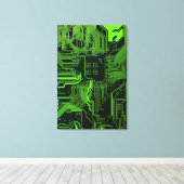 Grey-Schalttafel für Nerd-Leiterplatten Leinwanddruck (Insitu (Holzboden))