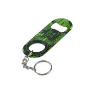 Grey-Schalttafel für Nerd-Leiterplatten Mini Flaschenöffner (Rückseite Schrägansicht)