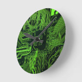 Grey-Schalttafel für Nerd-Leiterplatten Runde Wanduhr (Winkel)