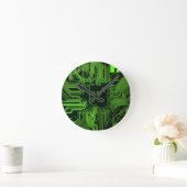 Grey-Schalttafel für Nerd-Leiterplatten Runde Wanduhr (Zuhause)