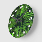 Grey-Schalttafel für Nerd-Leiterplatten Runde Wanduhr (Winkel)